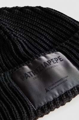 Hut aus geripptem Stoff, Schwarz, Patrizia Pepe