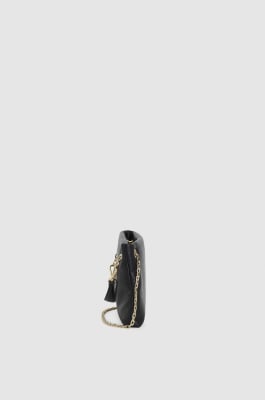 Touch flat crossbody bag, Black, Patrizia Pepe