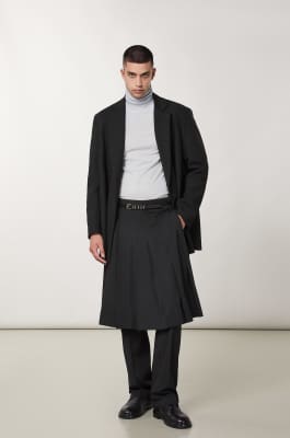 Pleated canvas skirt, Black, Patrizia Pepe