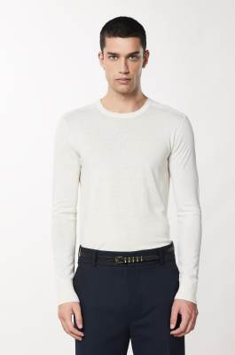 Pull en laine slim fit, Blanc, Patrizia Pepe