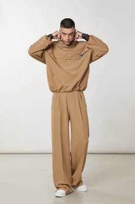 Over hooded sweatshirt, Beige, Patrizia Pepe