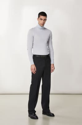 Slim fit pants with regular waist, Black, Patrizia Pepe