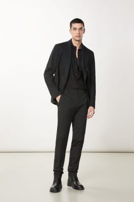 Slim canvas pants, Black, Patrizia Pepe