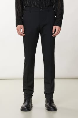 Slim canvas pants, Black, Patrizia Pepe