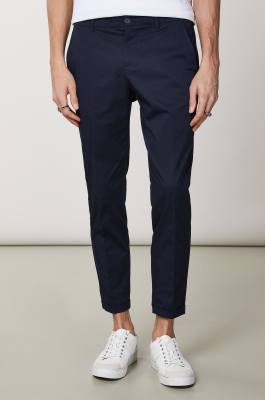 Slim-fit ankle-grazer pants, Blue, Patrizia Pepe