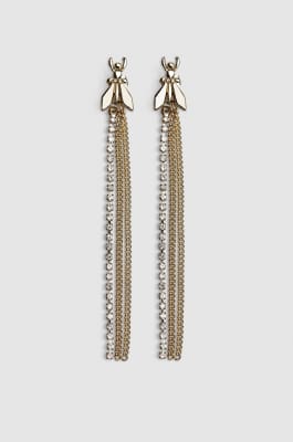 Brass and glass earrings, Gold, Patrizia Pepe