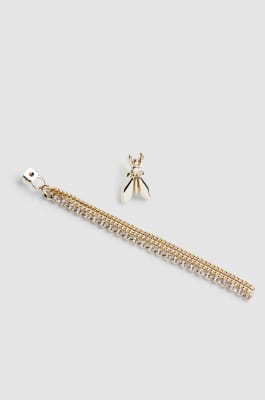 Brass and glass earrings, Gold, Patrizia Pepe