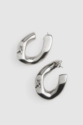 Metall-Ohrringe, Silber, Patrizia Pepe