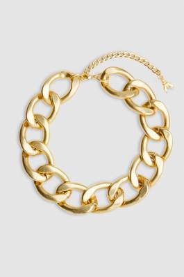 Brass and aluminum necklace, Gold, Patrizia Pepe