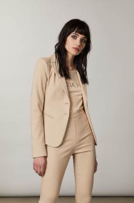 Chaqueta ajustada 2 botones, Beige