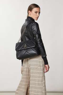Padded Fly crossbody bag, Black, Patrizia Pepe