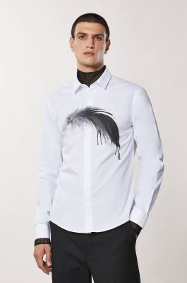 Cotton shirt with print, White, Patrizia Pepe