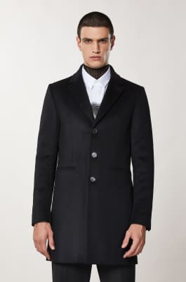 Wool blend lined coat, Black, Patrizia Pepe