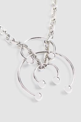 Long necklace with piercing, Silver, Patrizia Pepe