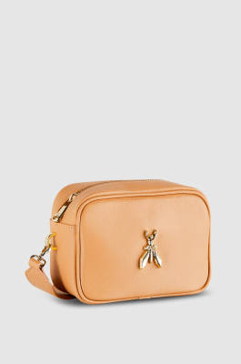 Fly Camera leather shoulder bag, Beige, Patrizia Pepe