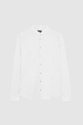 Shirt in stretch cotton poplin, White, Patrizia Pepe