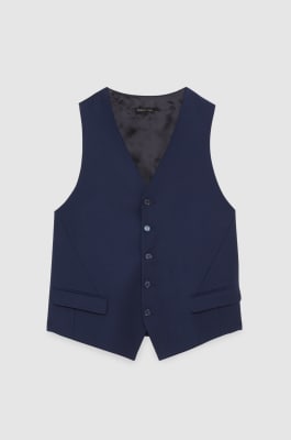 Stretch cool wool gilet, Blue, Patrizia Pepe