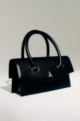 Fly Bamby Leather Bag Large, Black, Patrizia Pepe