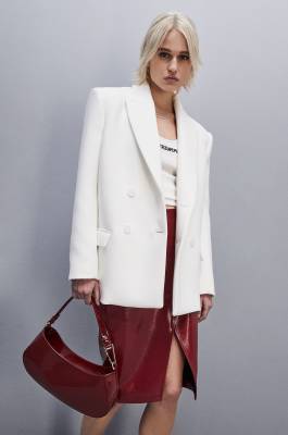 Double-breasted over peacoat, White, Patrizia Pepe