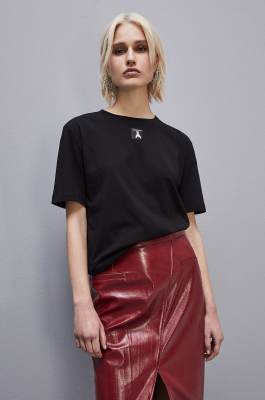 Organic cotton t-shirt, Black, Patrizia Pepe