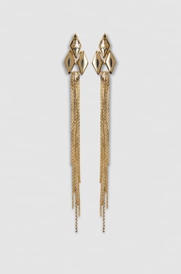 Boucles d&apos;oreilles pendantes en laiton, Or, Patrizia Pepe