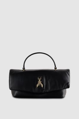 Fly Bamby leather shoulder bag, Black, Patrizia Pepe