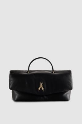 Fly Bamby leather shoulder bag, Black, Patrizia Pepe