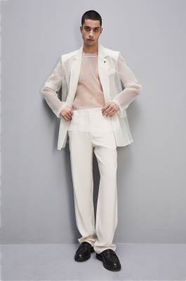 Boxy short sleeve t-shirt with raw cut hem, White, Patrizia Pepe