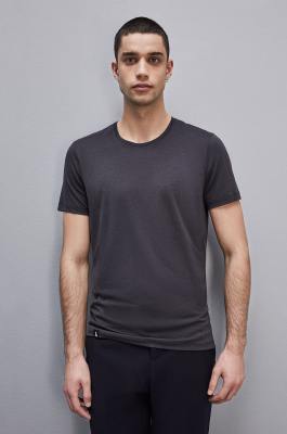 Schmal geschnittenes T-Shirt aus Lyocell-Baumwoll-Jersey, Blau, Patrizia Pepe