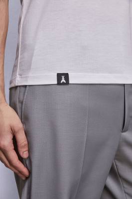 Slim fit t-shirt in Lyocell jersey and cotton, White, Patrizia Pepe