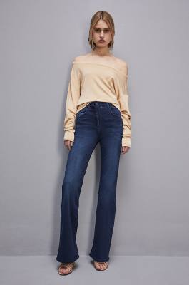 Jeans jeggings flare, Blue, Denim