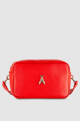 Fly Camera leather bag with chain, Red, Patrizia Pepe