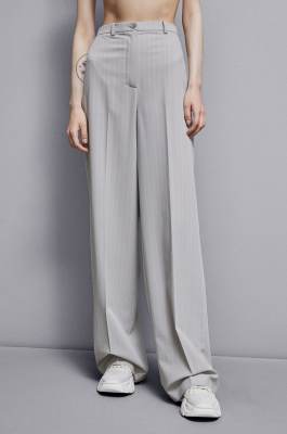 Pinstripe flannel pants, Grey, Patrizia Pepe