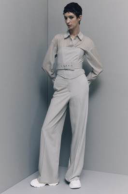 Pinstripe flannel pants, Grey, Patrizia Pepe