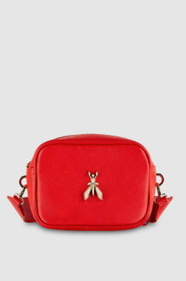 Fly Camera leather shoulder bag, Red, Patrizia Pepe