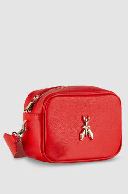 Fly Camera leather shoulder bag, Red, Patrizia Pepe