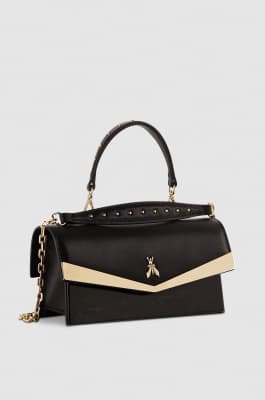 Fly Bamby shoulder bag with chain, Black, Patrizia Pepe
