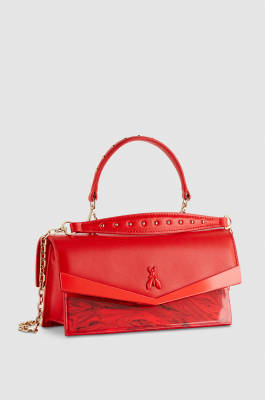 Fly Bamby shoulder bag with chain, Red, Patrizia Pepe