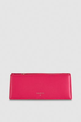 Leather shoulder pocket bag, Pink, Patrizia Pepe