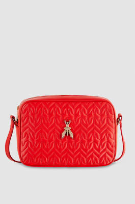 Quilted leather crossbody bag, Red, Patrizia Pepe