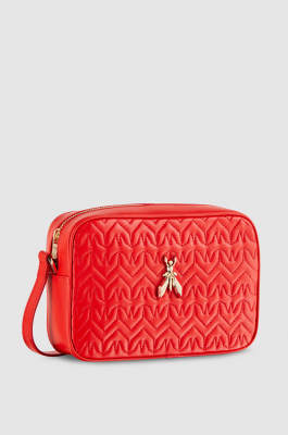 Quilted leather crossbody bag, Red, Patrizia Pepe