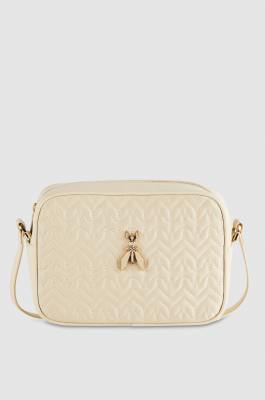Quilted leather crossbody bag, White, Patrizia Pepe