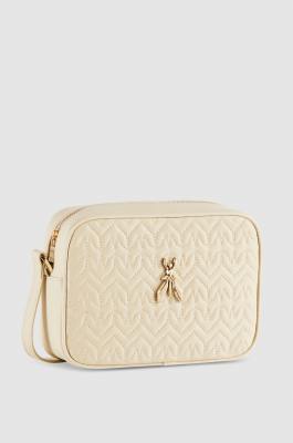 Quilted leather crossbody bag, White, Patrizia Pepe