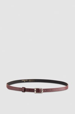 Low-waist smooth leather belt, Purple, Patrizia Pepe