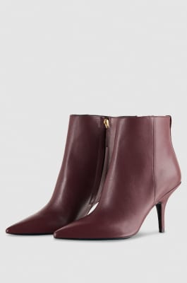 Leather ankle boots, Purple, Patrizia Pepe