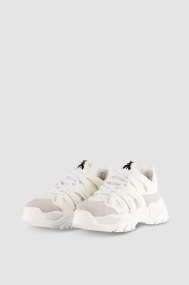 Leather running sneakers, White, Patrizia Pepe