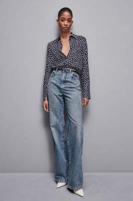 Hemd aus Georgette, Regular Fit, Blau, Patrizia Pepe