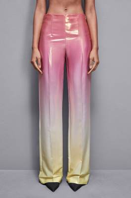 High-waisted satin pants, Multicolor, Patrizia Pepe