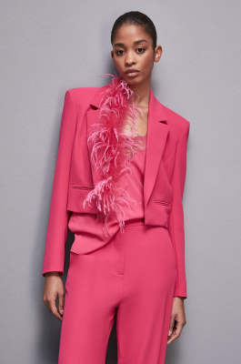 Jacket in stretch fabric, Pink, Patrizia Pepe