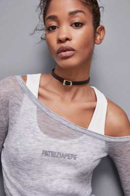 Long-sleeved wool sweater, Grey, Patrizia Pepe